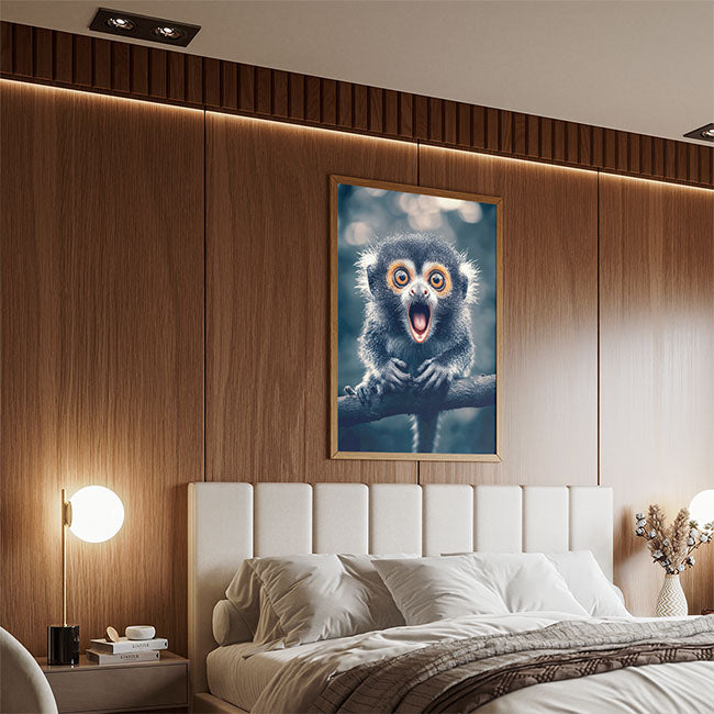 Überraschter Affe - Tierposter