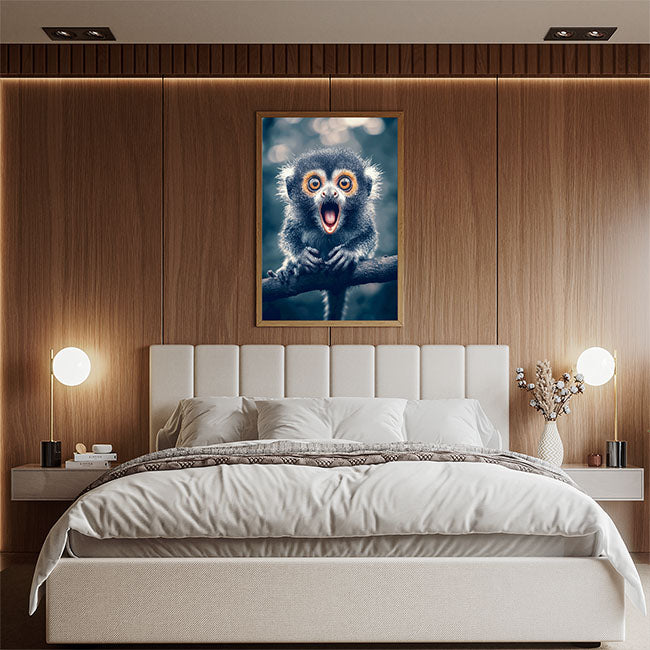 Überraschter Affe - Tierposter
