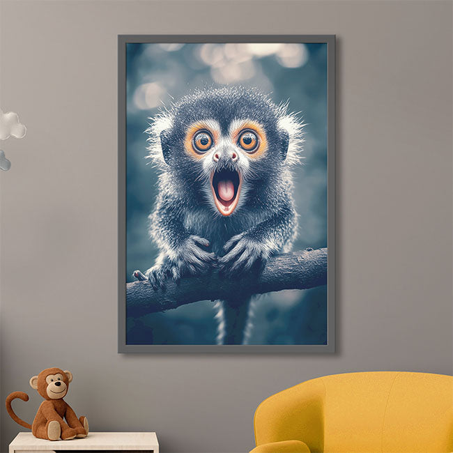Überraschter Affe - Tierposter