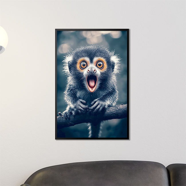 Überraschter Affe - Tierposter