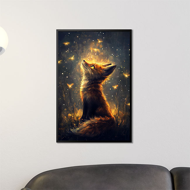 Fuchs und Glühwürmchen Poster