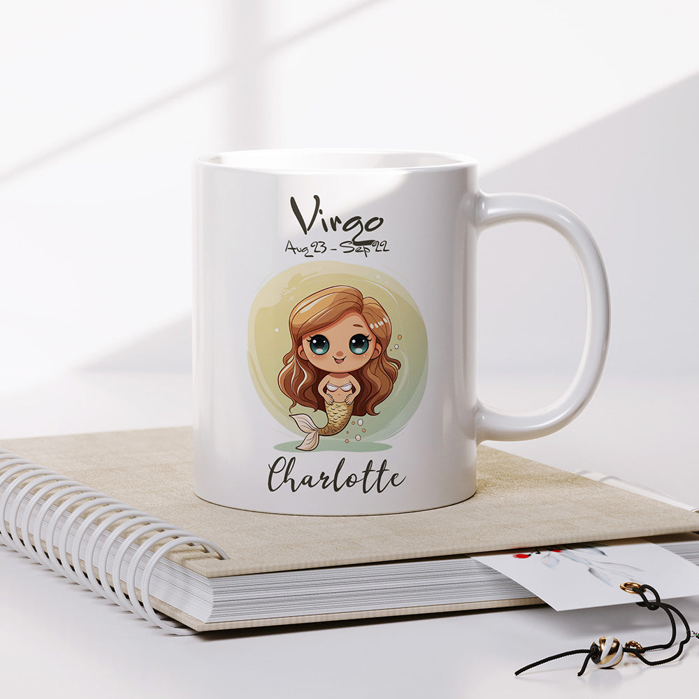 Personalisierbare Jungfrau Sternzeichen-Tasse