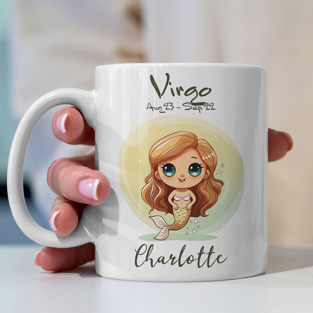 Personalisierbare Jungfrau Sternzeichen-Tasse