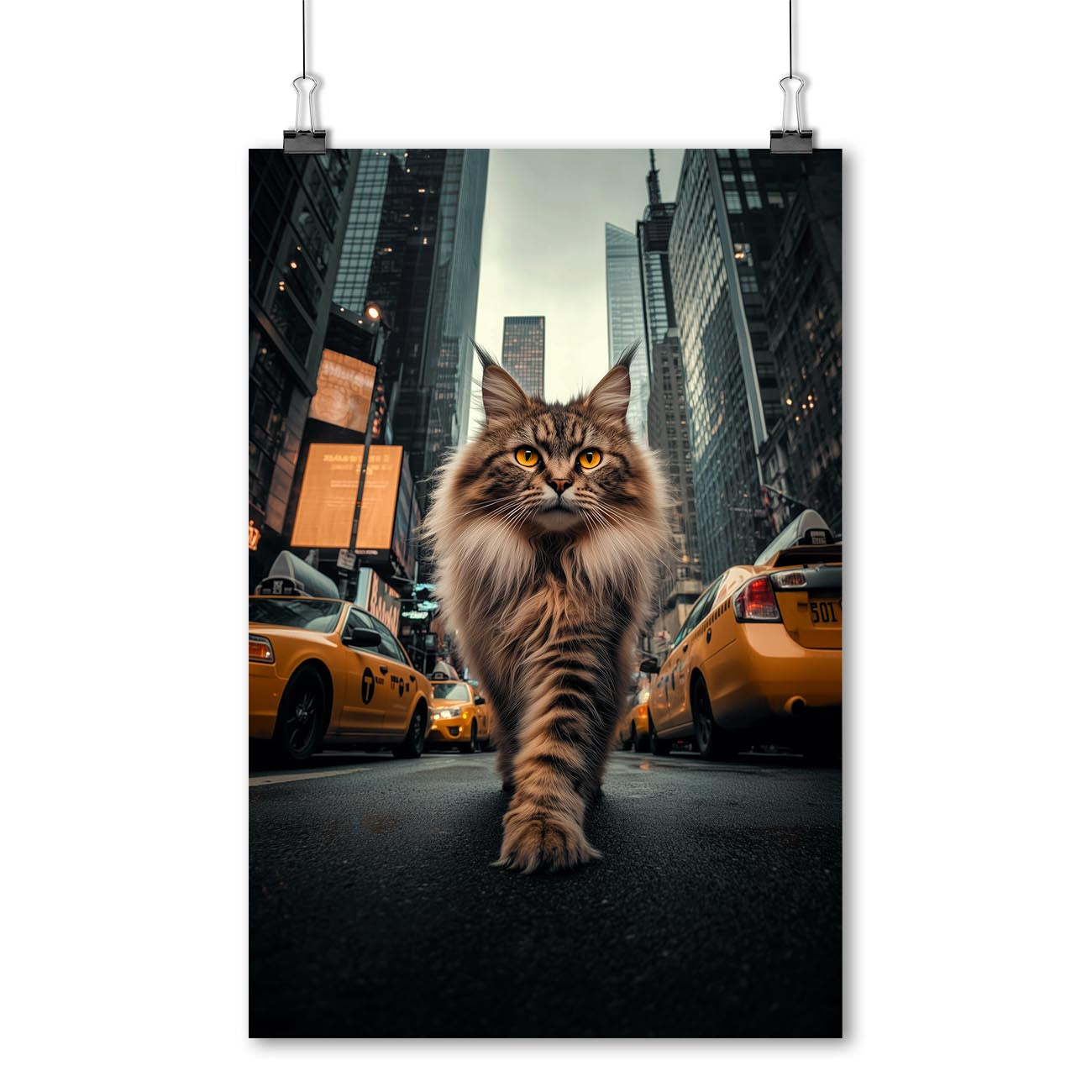 Maine Coon in New York - Poster und Canvas