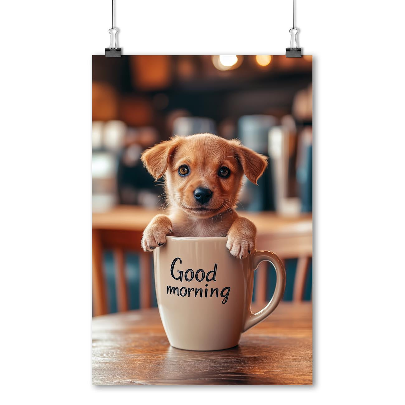 Kaffeepause mit Pfötchen – Poster