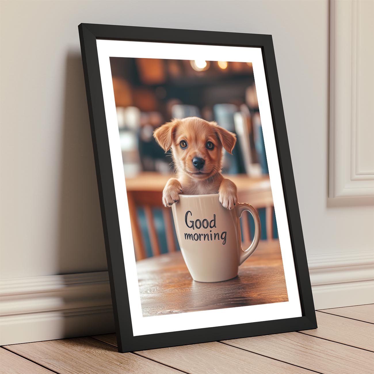 Kaffeepause mit Pfötchen – Poster