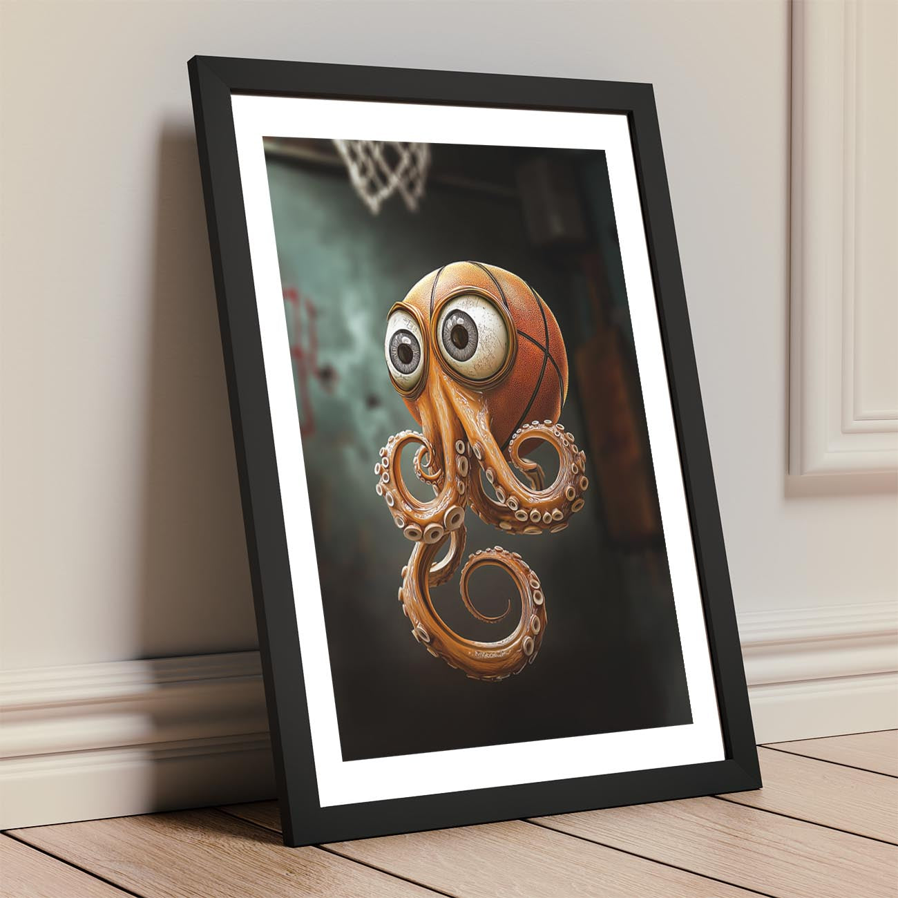 Crazy Basketball Squid - Poster