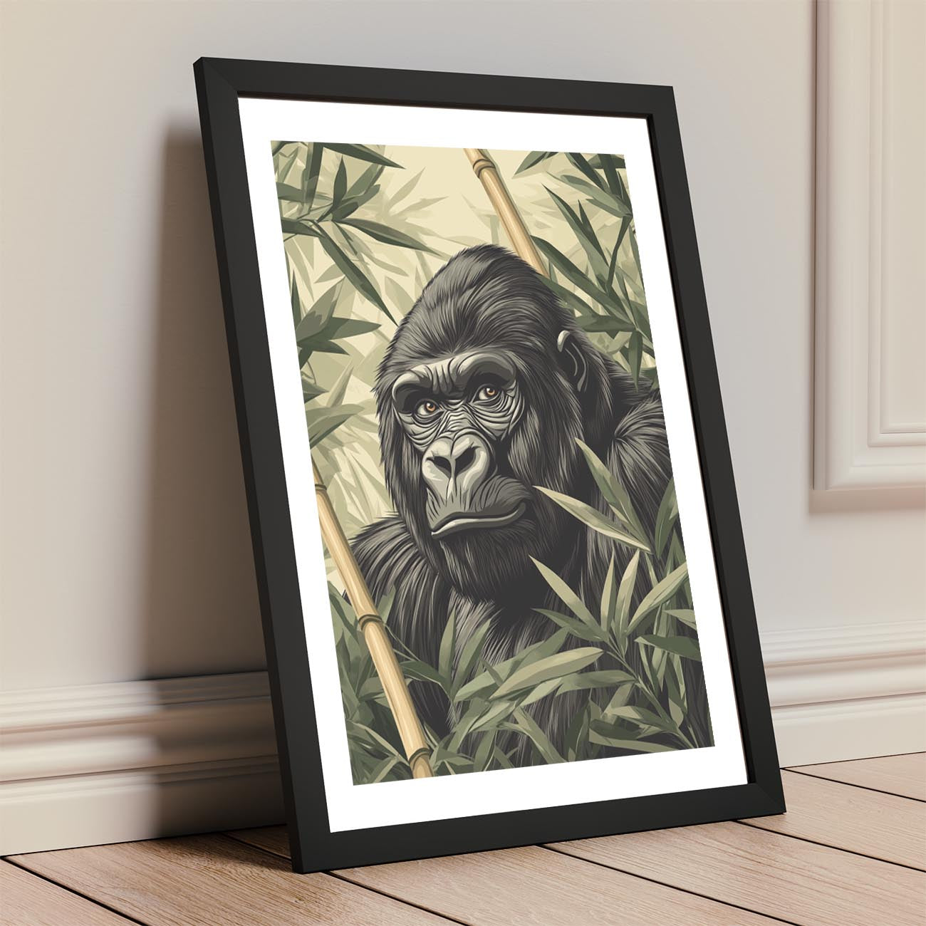 Gorilla im Bambuswald - Poster