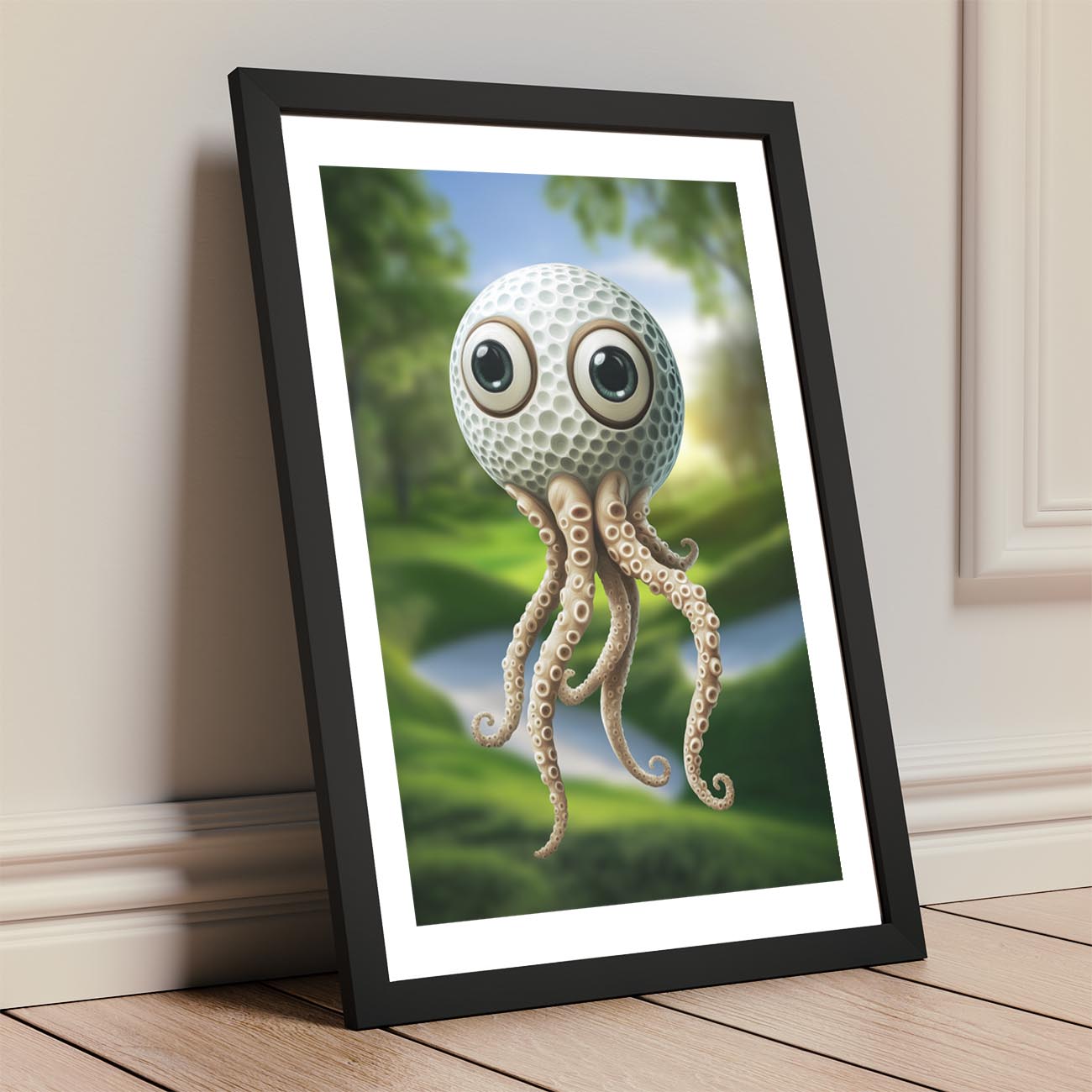 Crazy Golf Squid - Poster