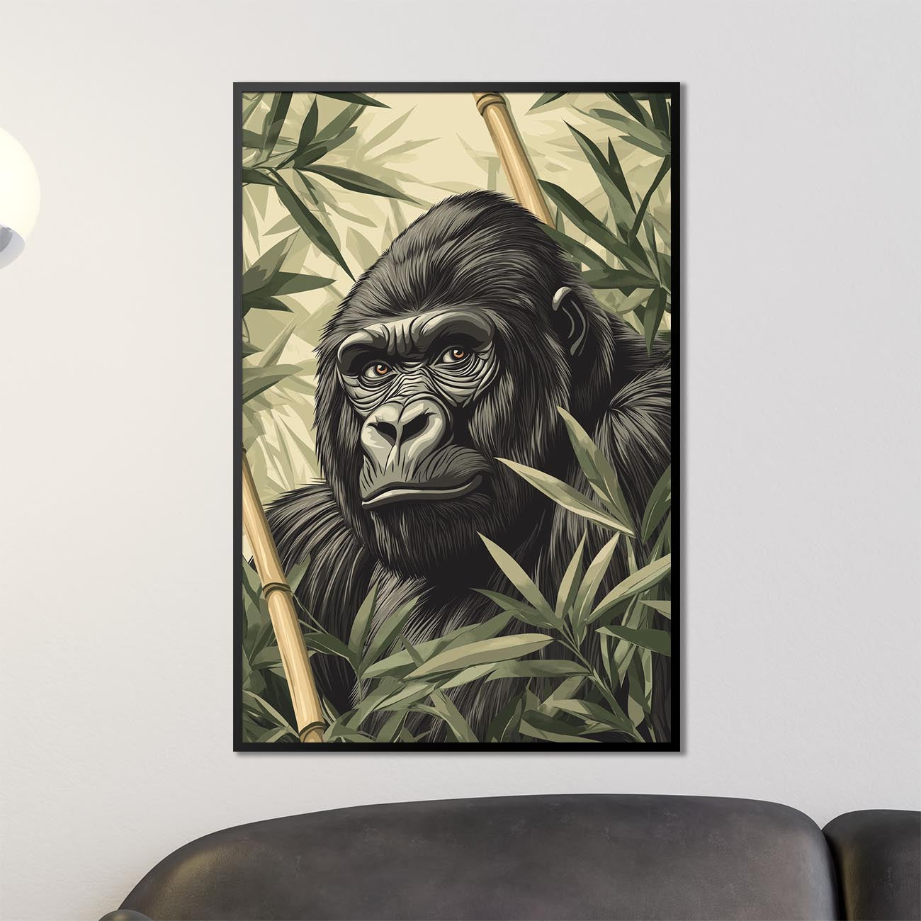 Gorilla im Bambuswald - Poster