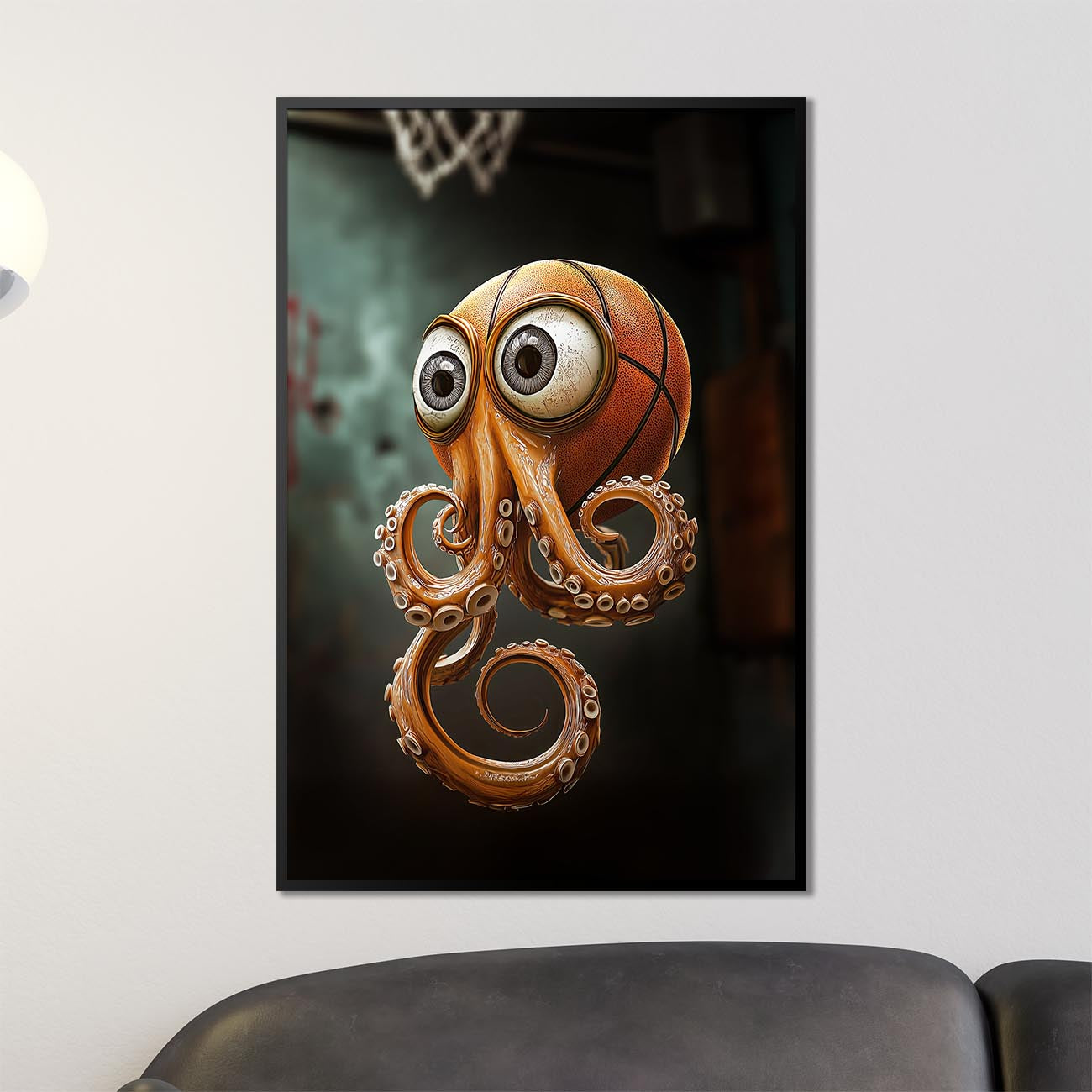 Crazy Basketball Squid - Poster