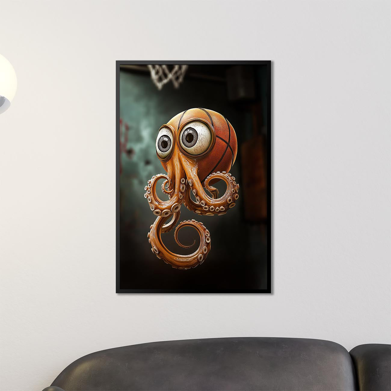 Crazy Basketball Squid - Poster