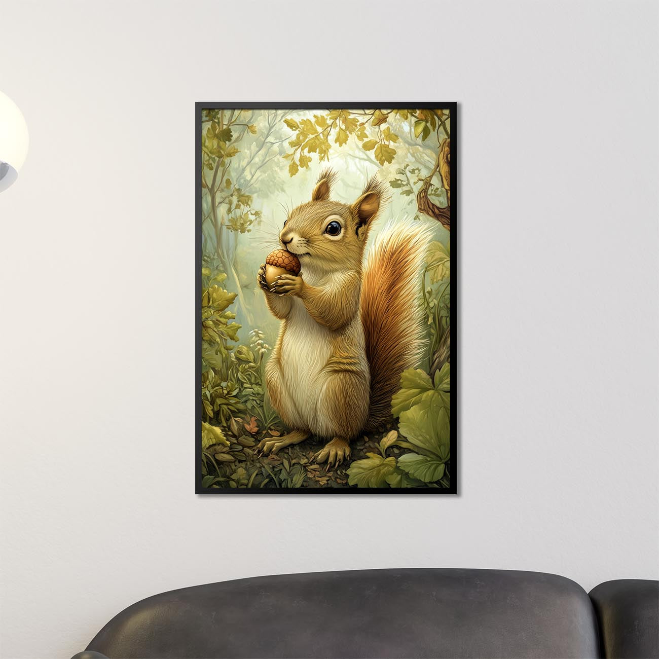 Eichhörnchen beim Frühstück - Poster
