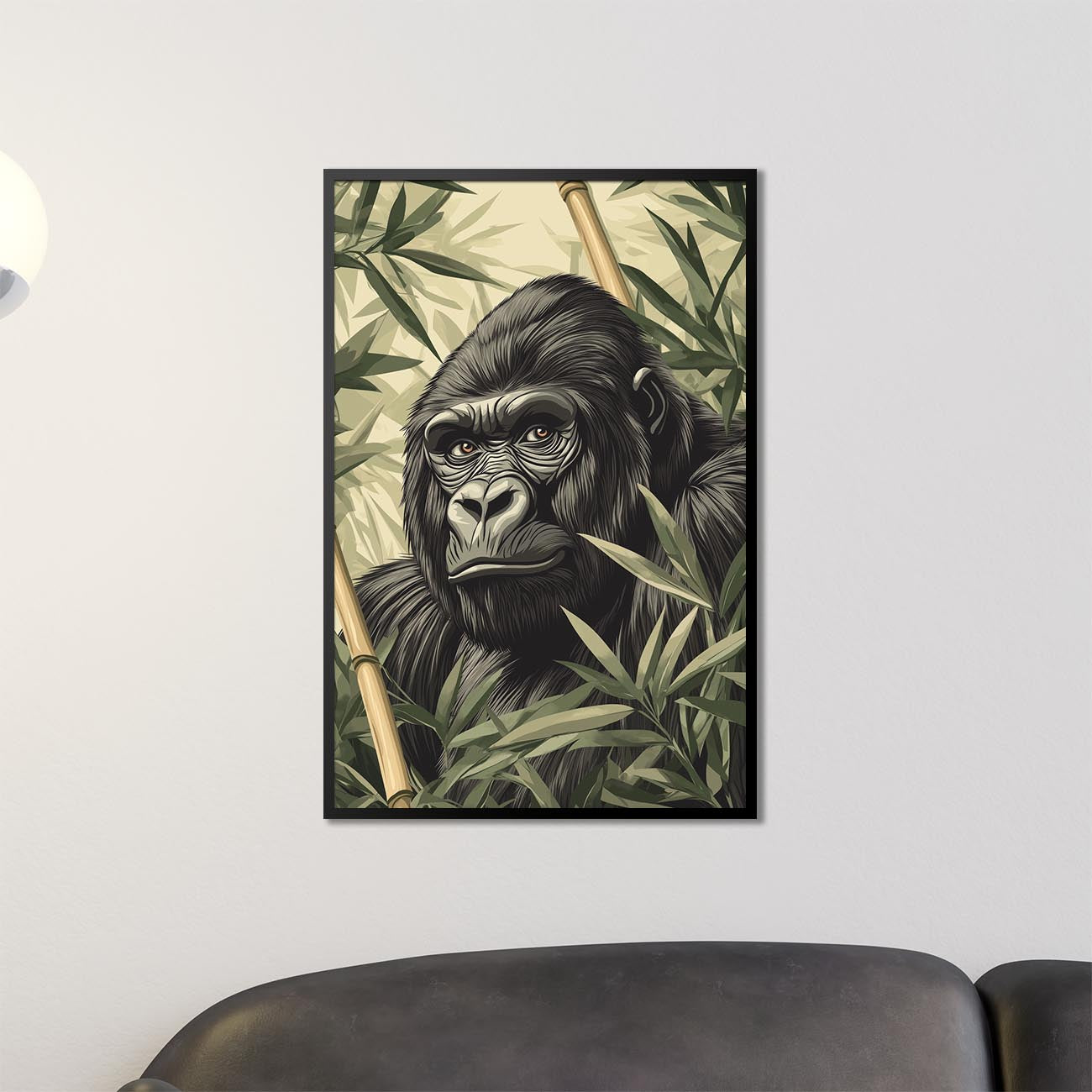 Gorilla im Bambuswald - Poster