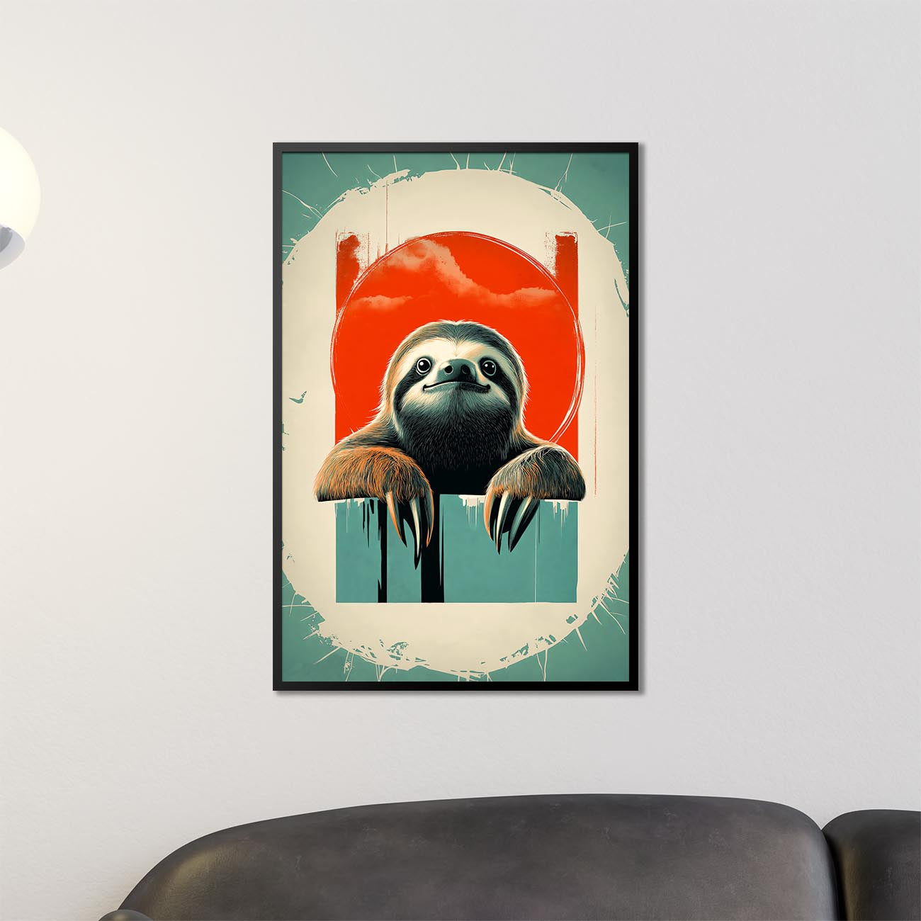 Pop Art Faultier mit Stil – Poster