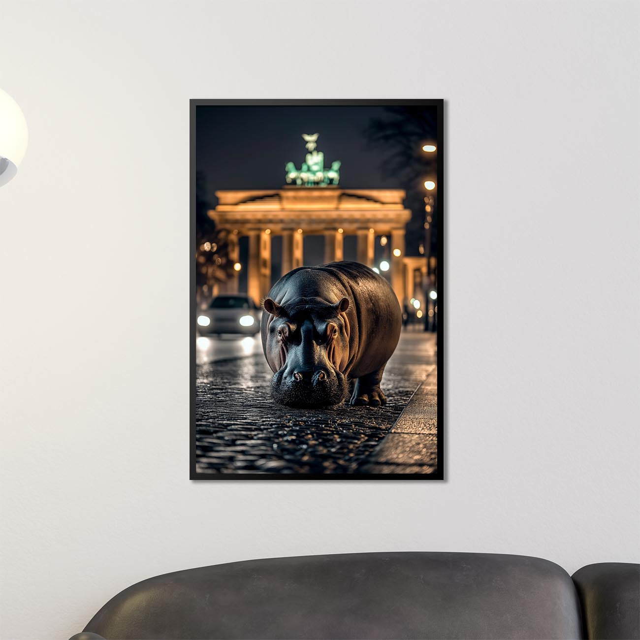 Nilpferd in Berlin - Kunstdruck