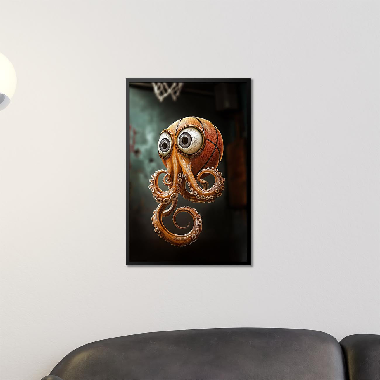 Crazy Basketball Squid - Poster