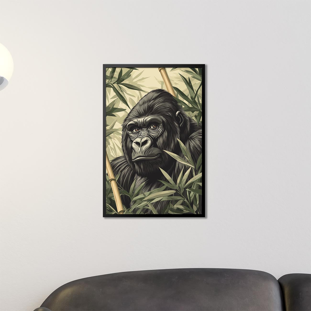 Gorilla im Bambuswald - Poster