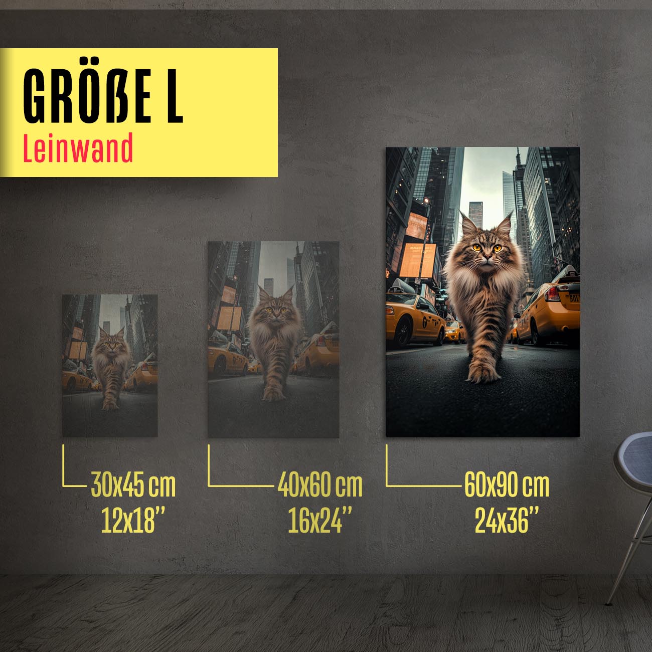 Maine Coon in New York - Poster und Canvas