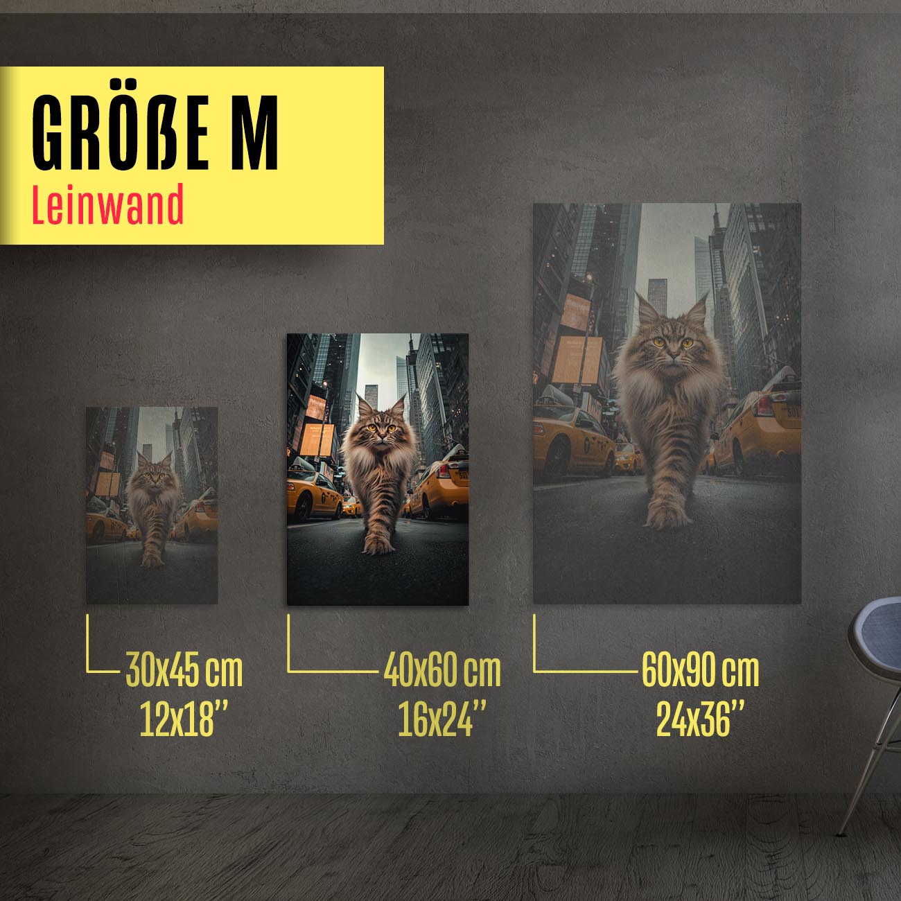 Maine Coon in New York - Poster und Canvas
