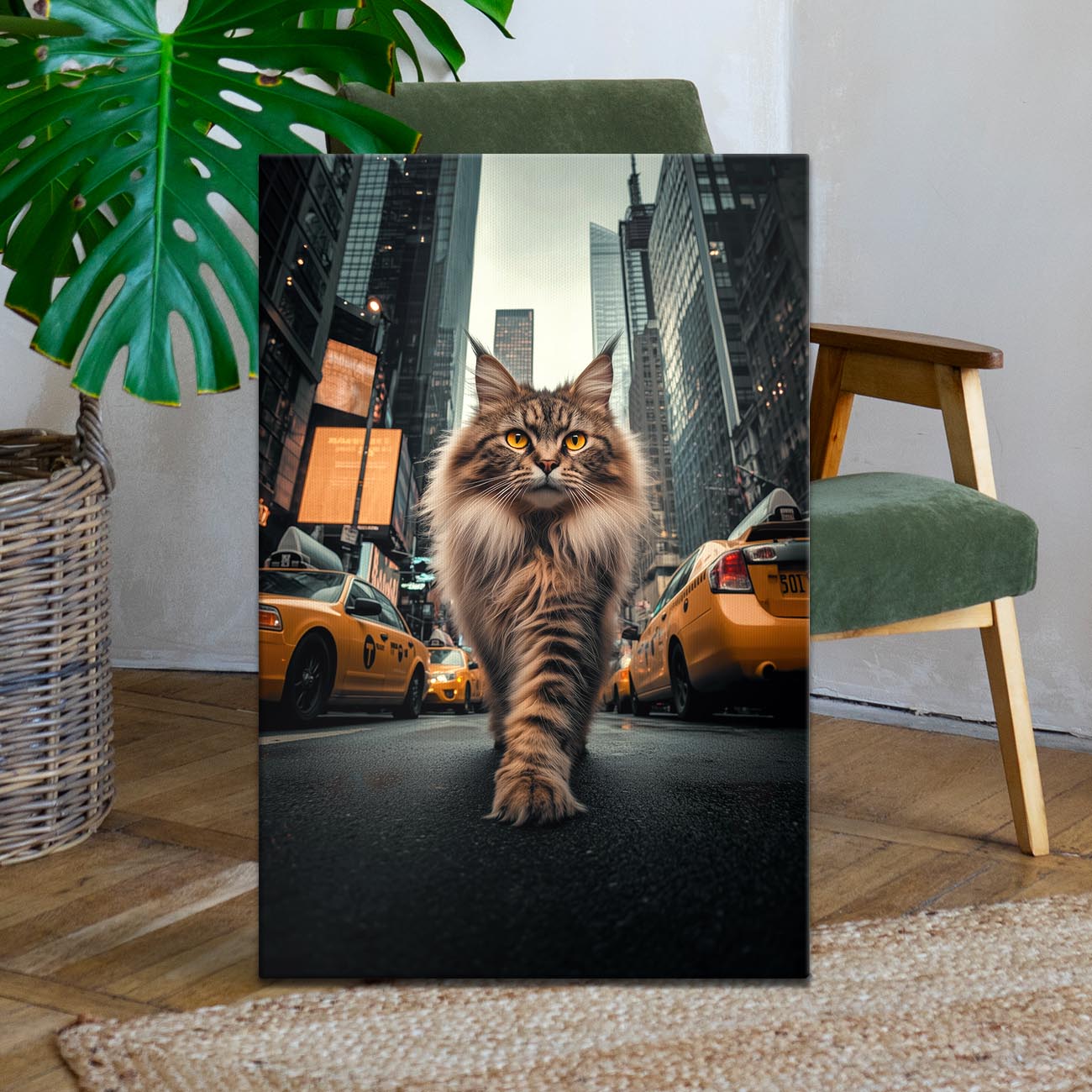 Maine Coon in New York - Poster und Canvas