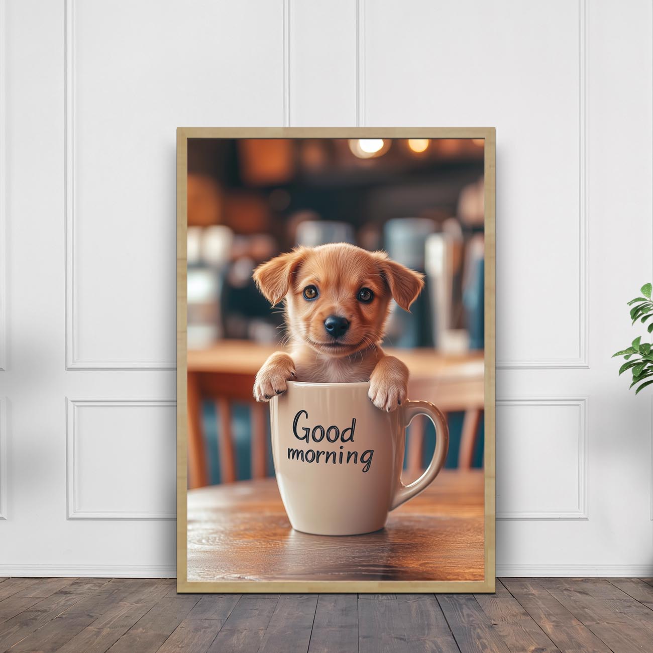 Kaffeepause mit Pfötchen – Poster