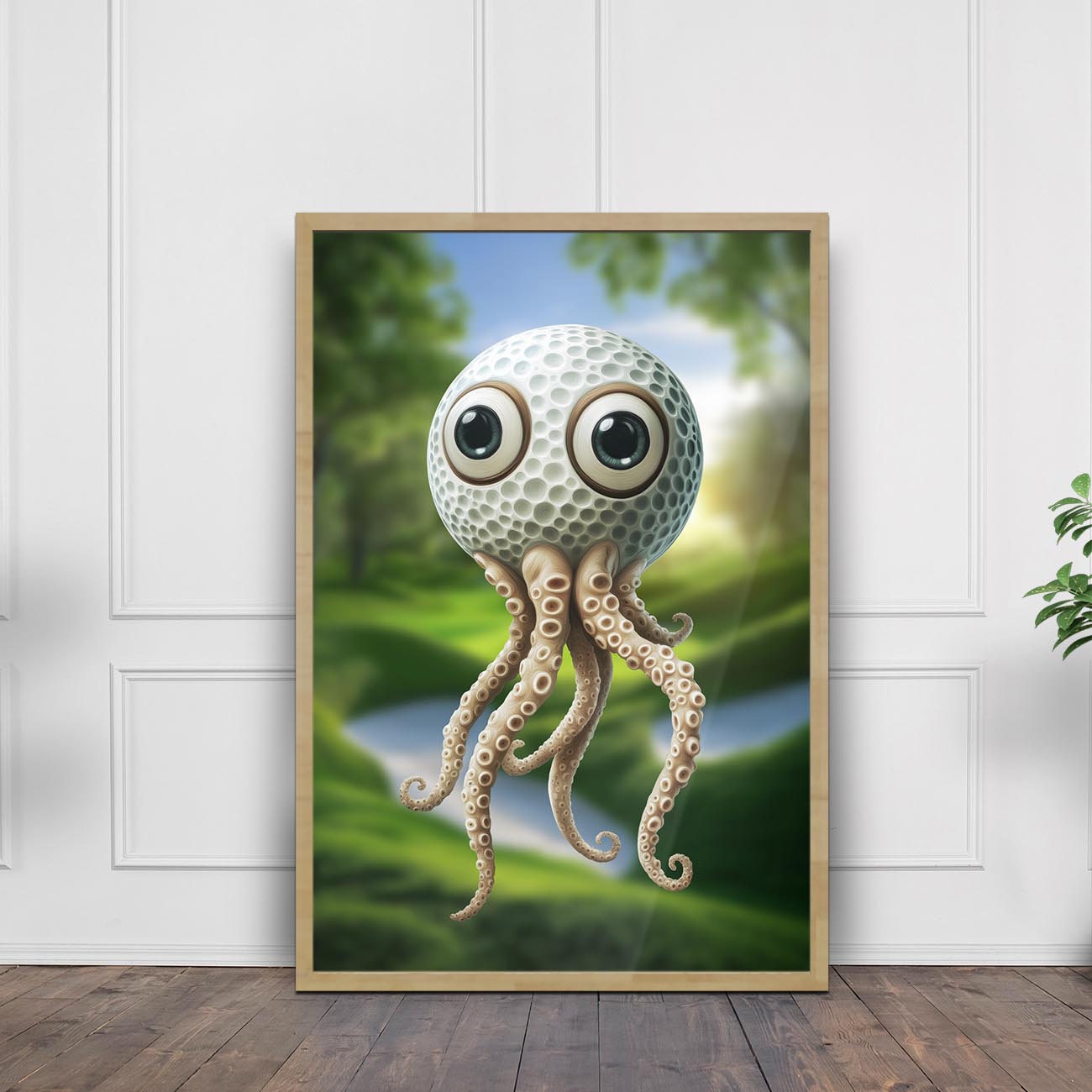 Crazy Golf Squid - Poster