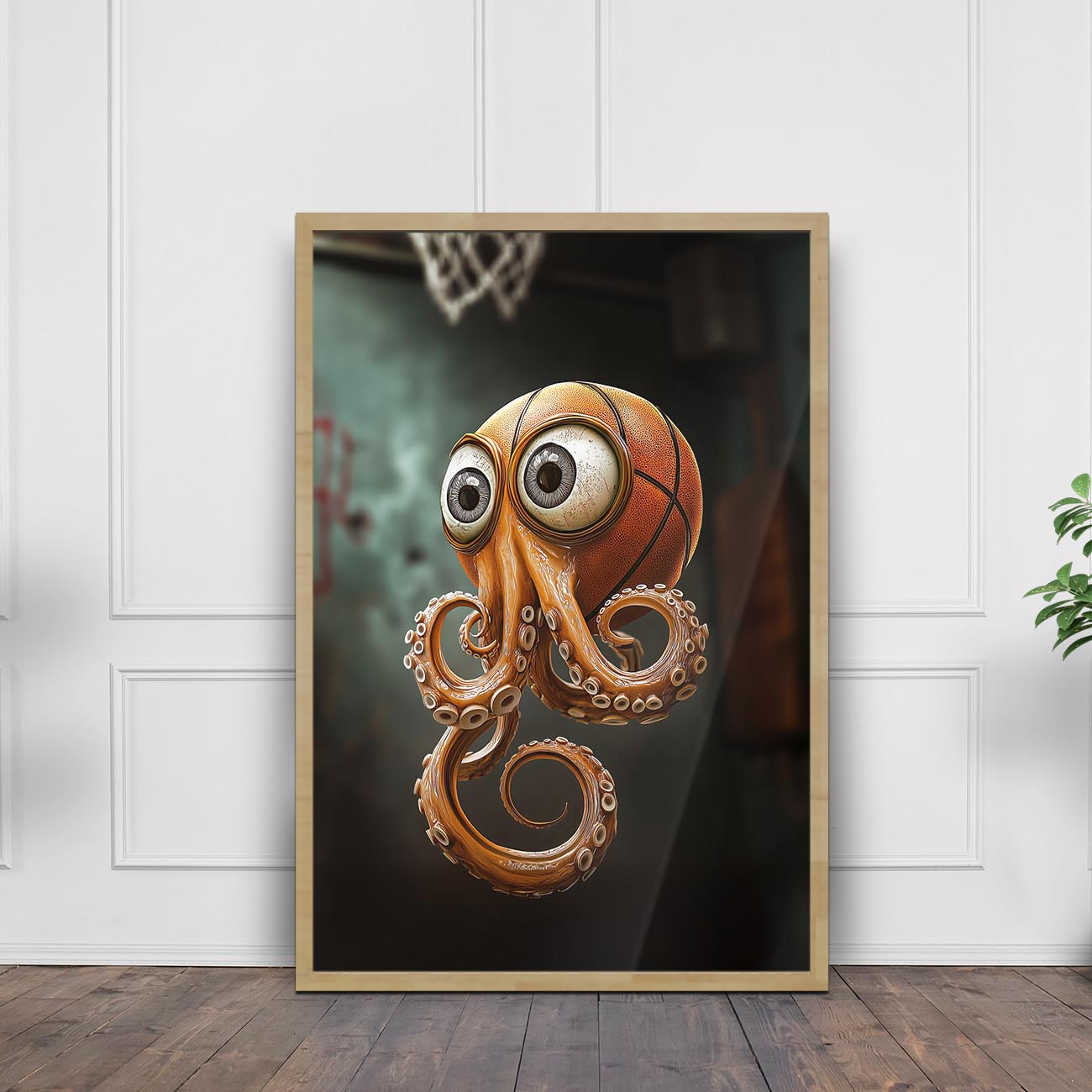 Crazy Basketball Squid - Poster