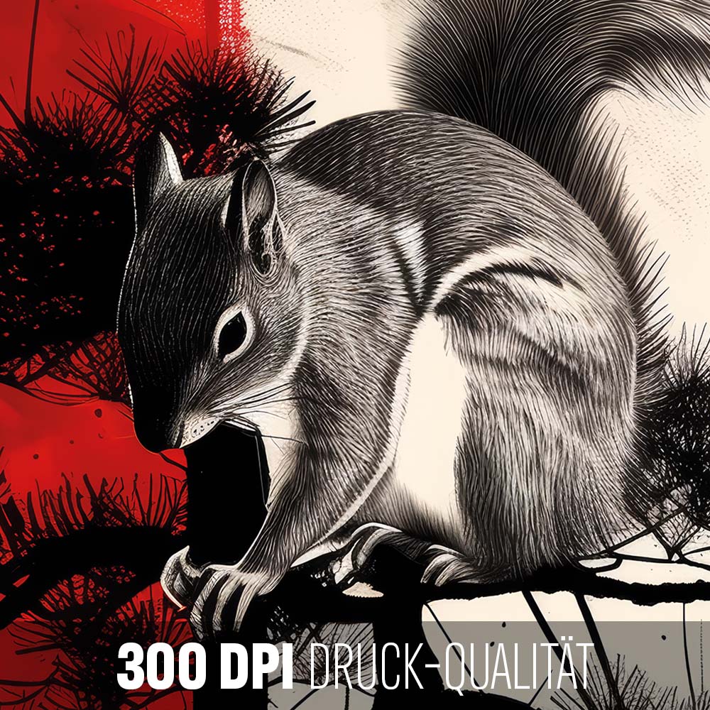 Rising Red Sun – Eichhörnchen