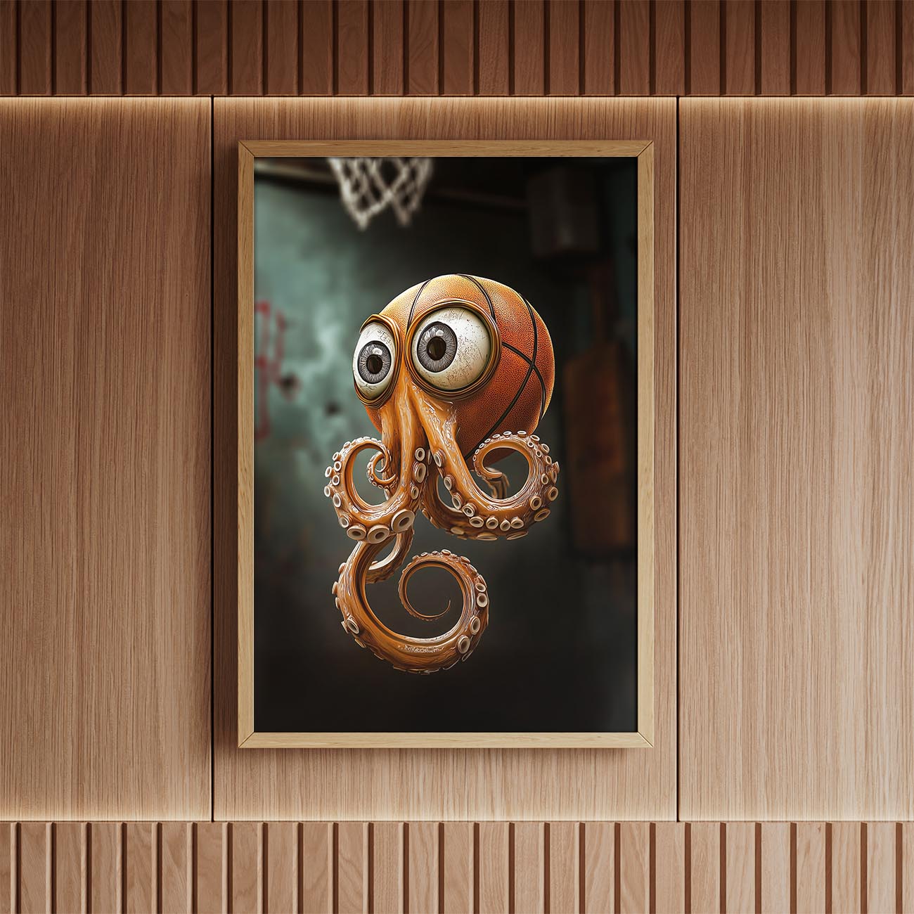 Crazy Basketball Squid - Poster