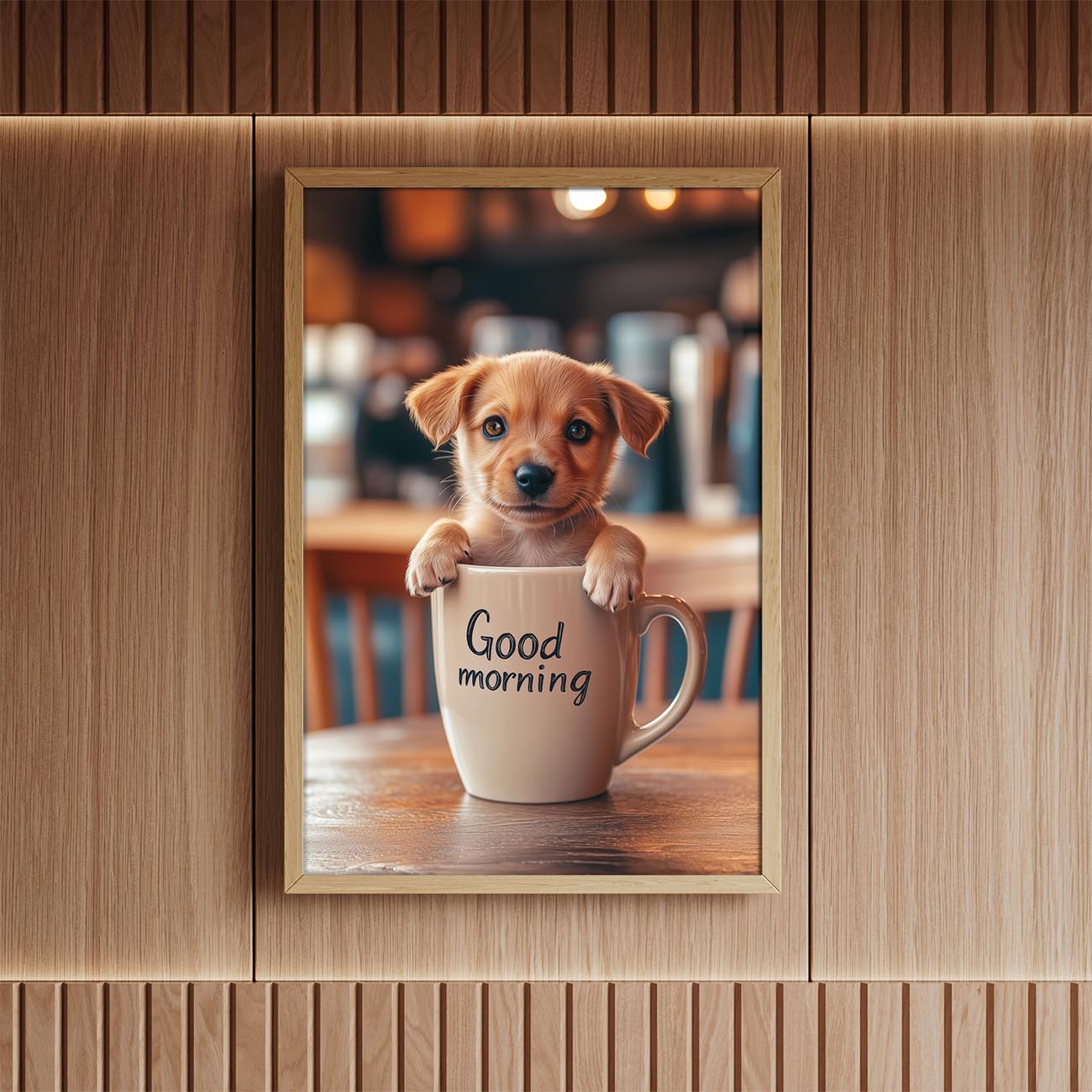 Kaffeepause mit Pfötchen – Poster