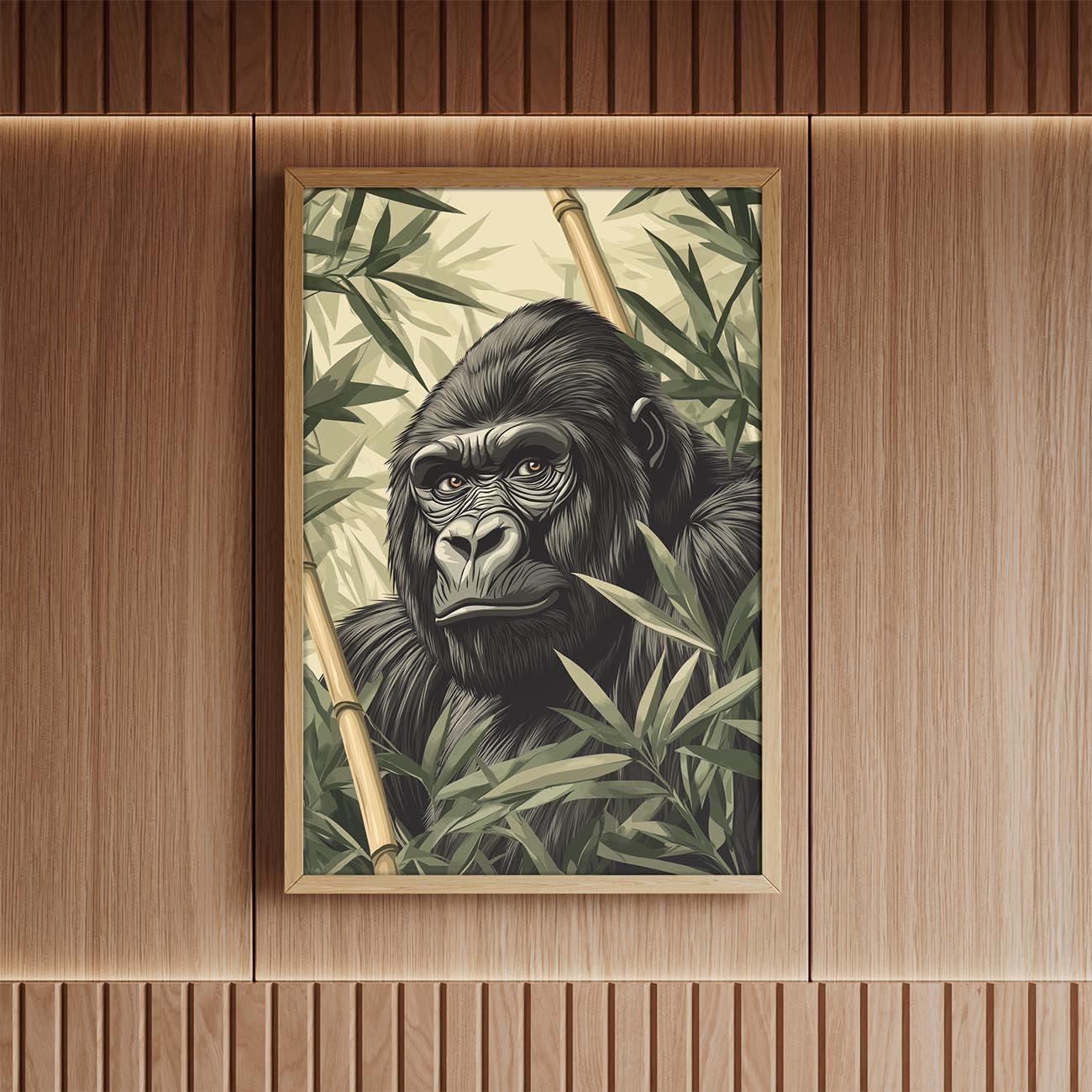 Gorilla im Bambuswald - Poster