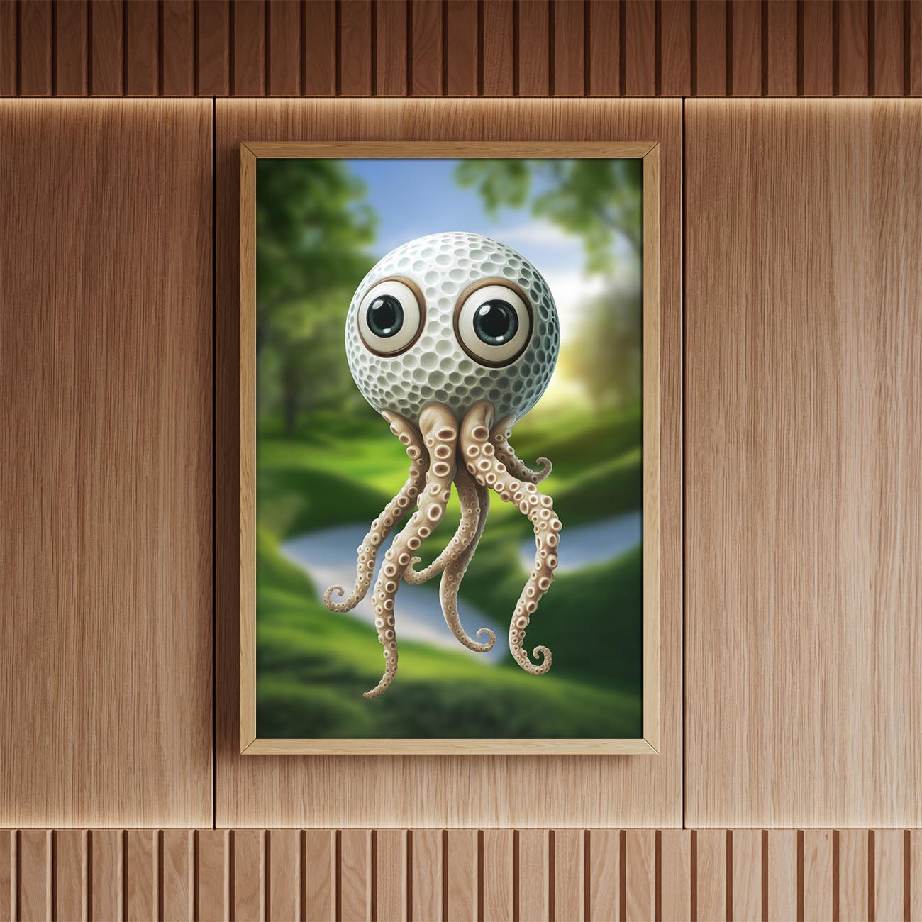Crazy Golf Squid - Poster