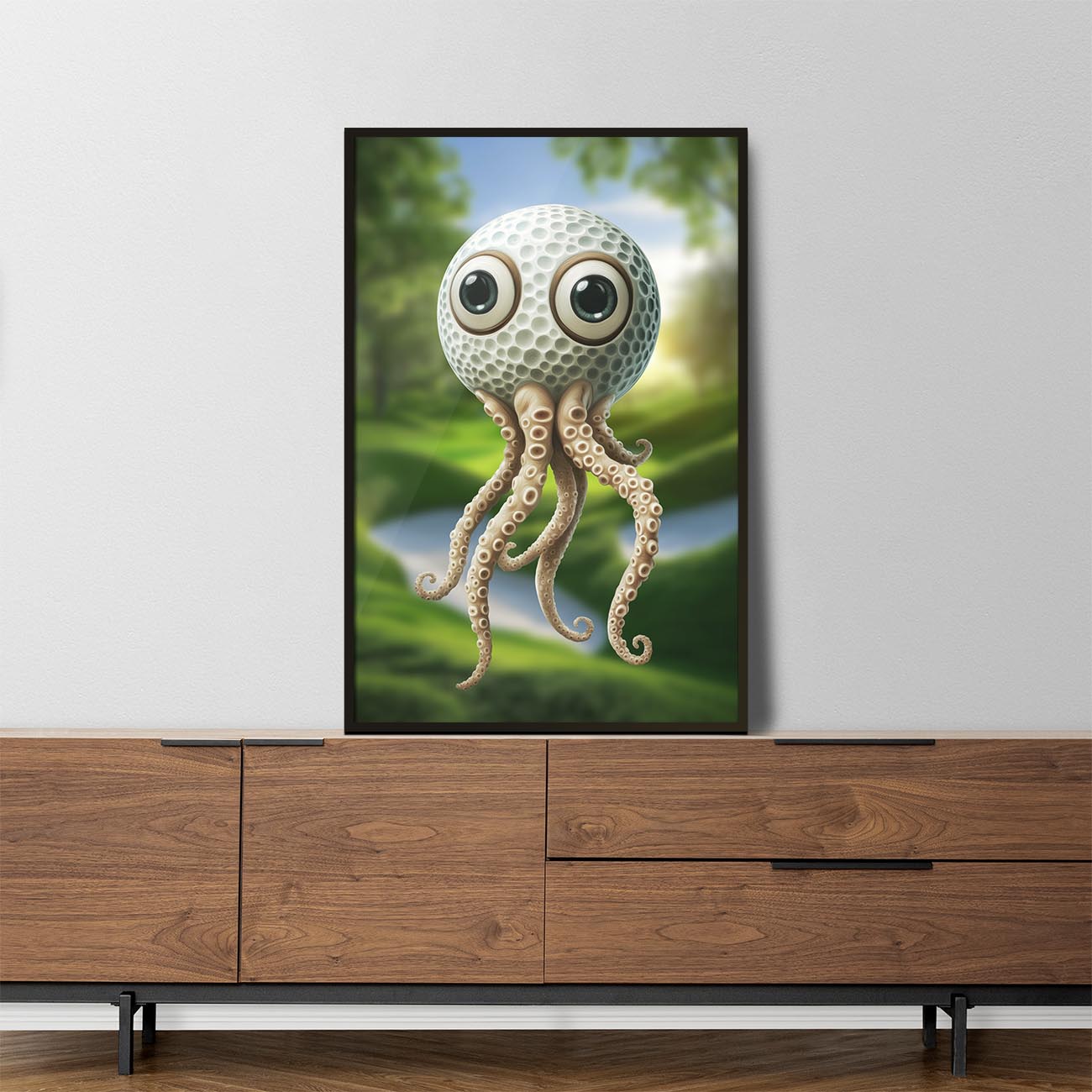 Crazy Golf Squid - Poster