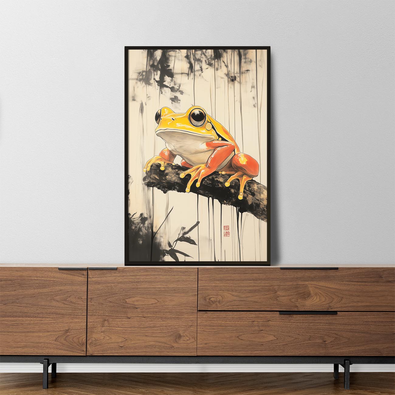 Japanischer Gelber Matsu Frosch - Poster