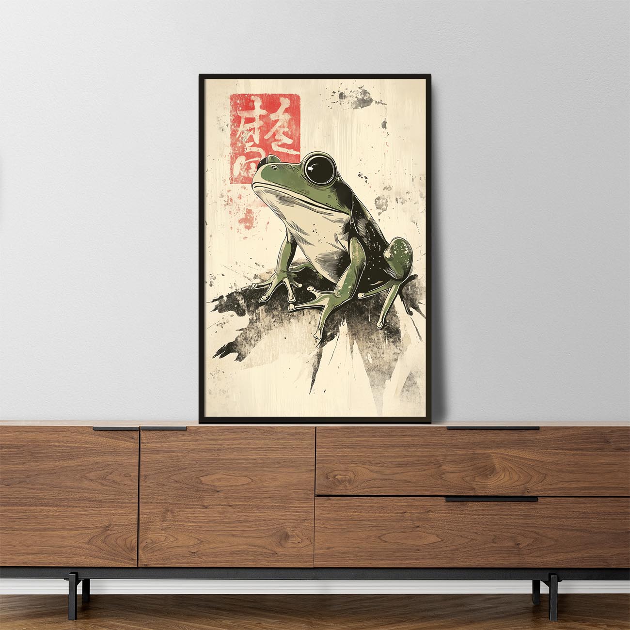 Japanischer Grüner Matsu Frosch - Poster