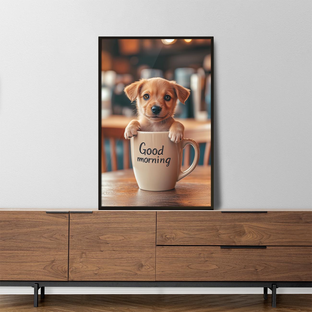 Kaffeepause mit Pfötchen – Poster