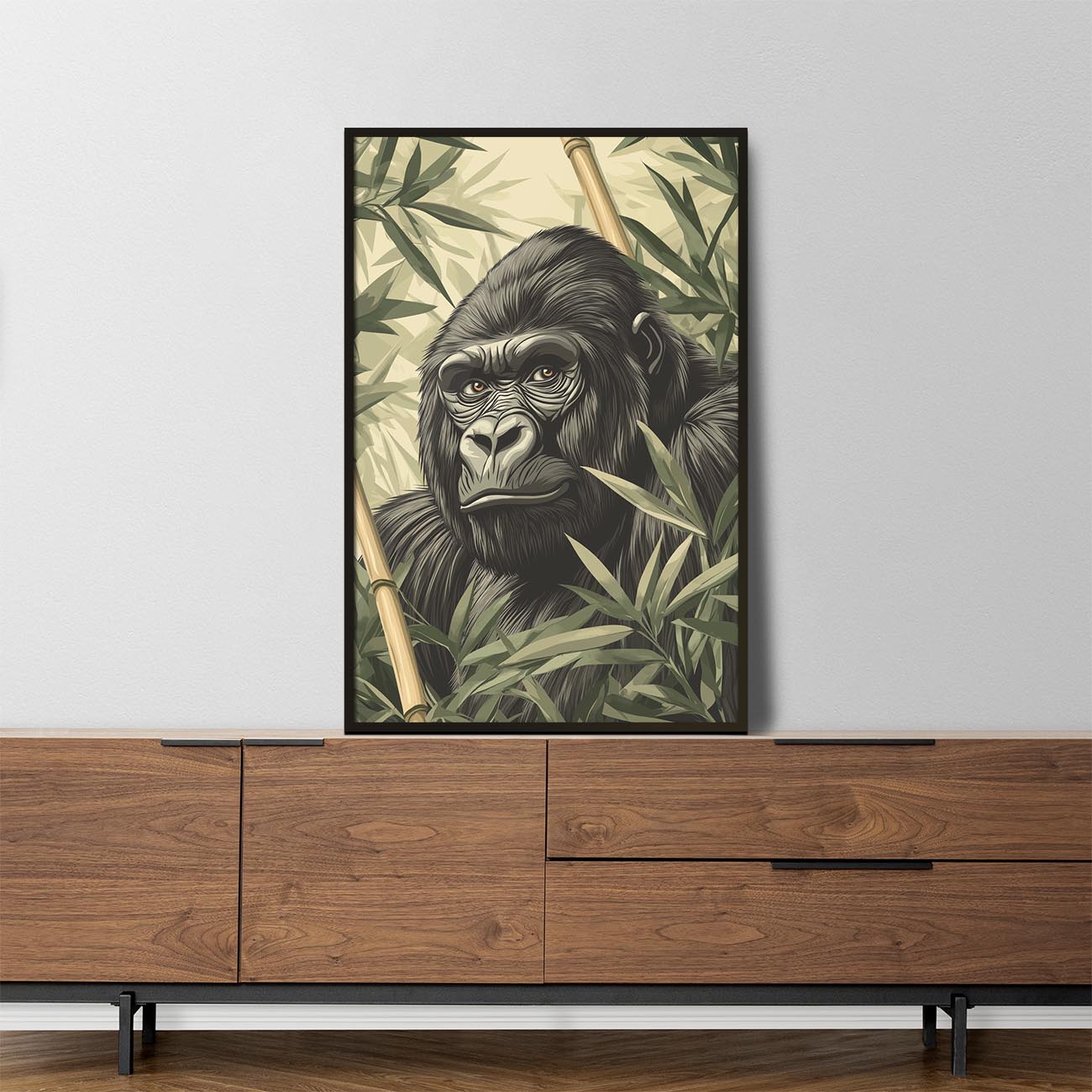 Gorilla im Bambuswald - Poster