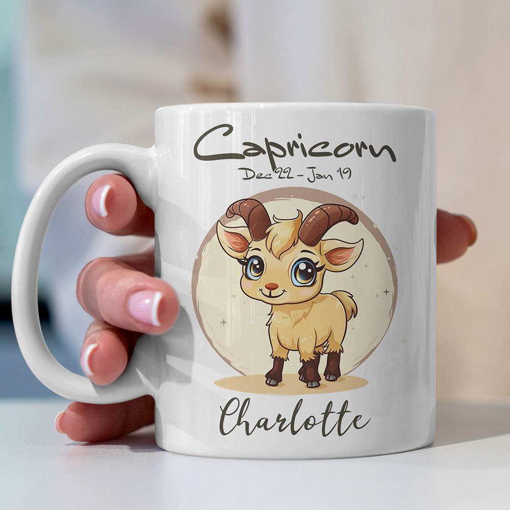Personalisierbare Steinbock Sternzeichen-Tasse