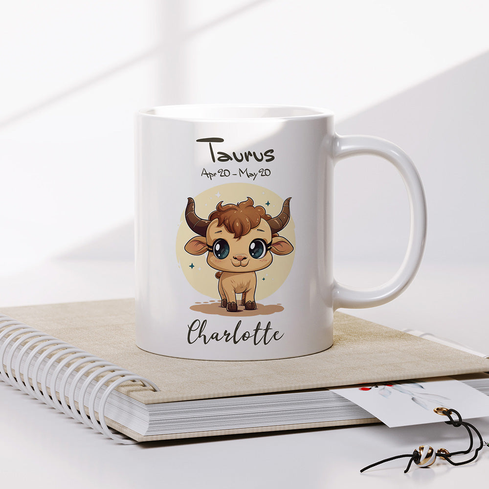 Personalisierbare Stier Sternzeichen-Tasse