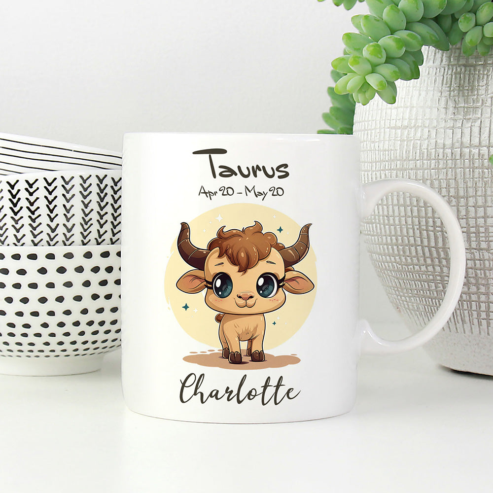 Personalisierbare Stier Sternzeichen-Tasse