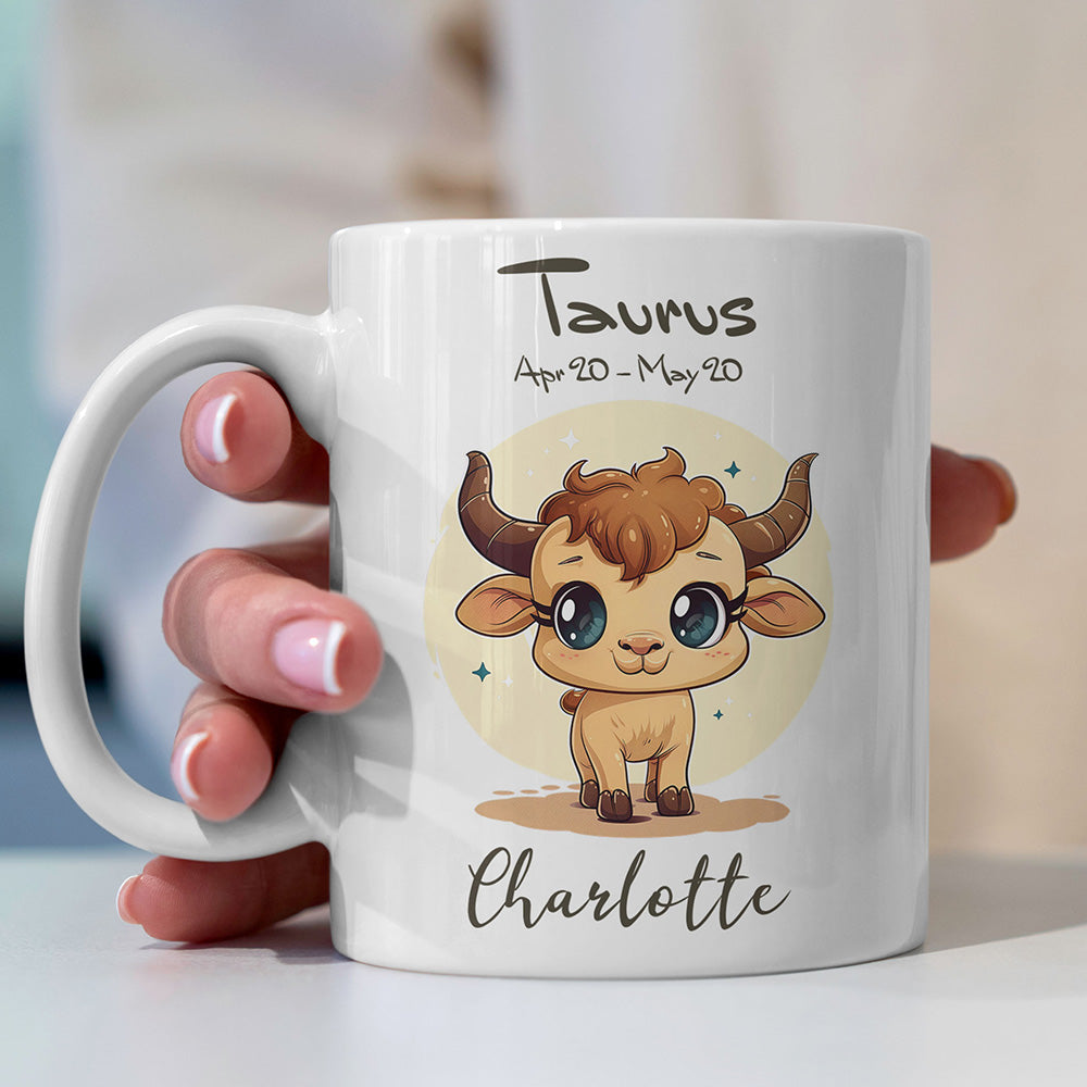 Personalisierbare Stier Sternzeichen-Tasse