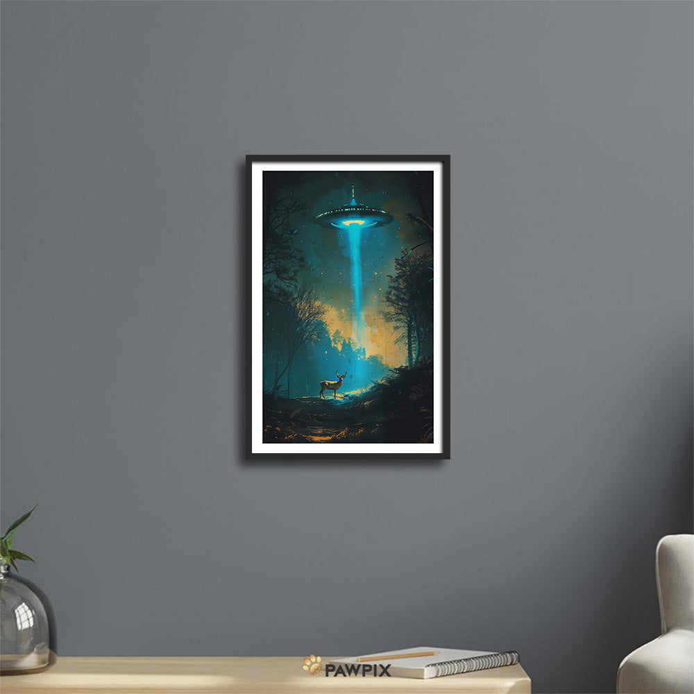 Mystische Waldbegegnung - Poster