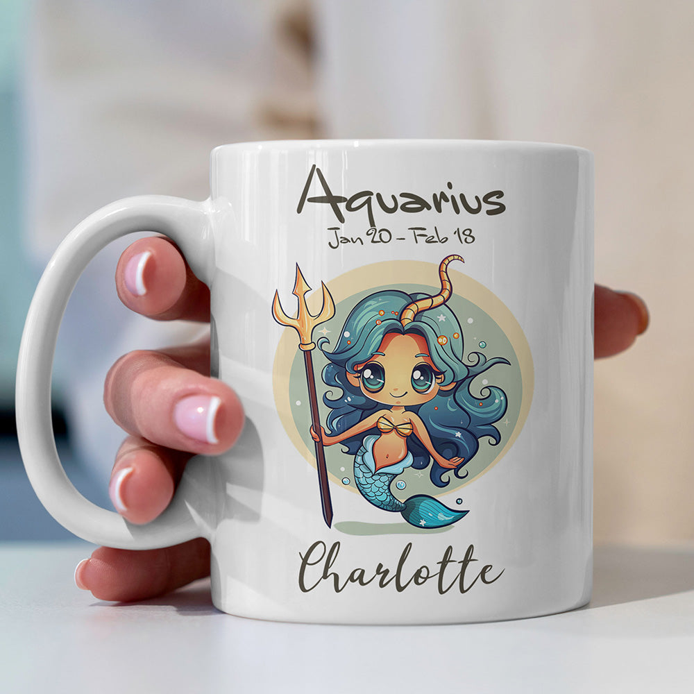 Personalisierbare Wassermann Sternzeichen-Tasse