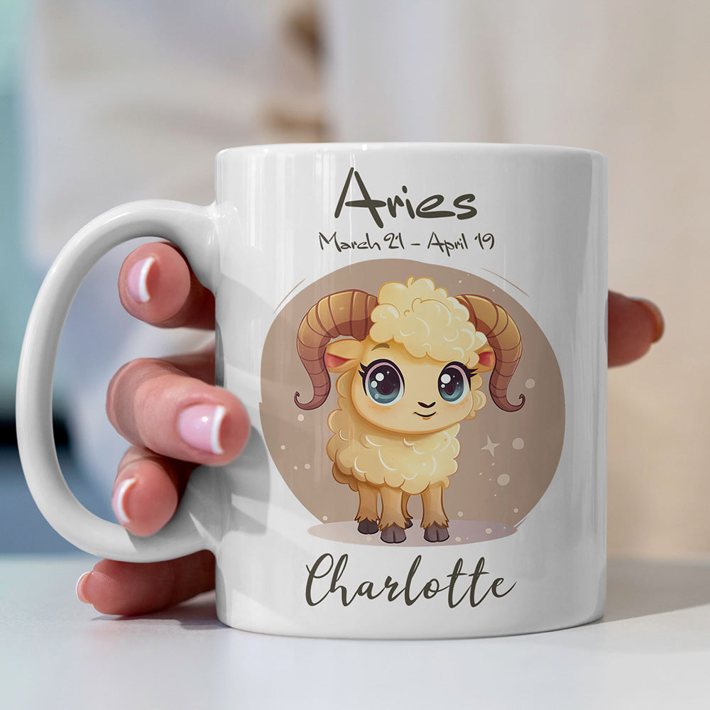 Personalisierbare Widder Sternzeichen-Tasse