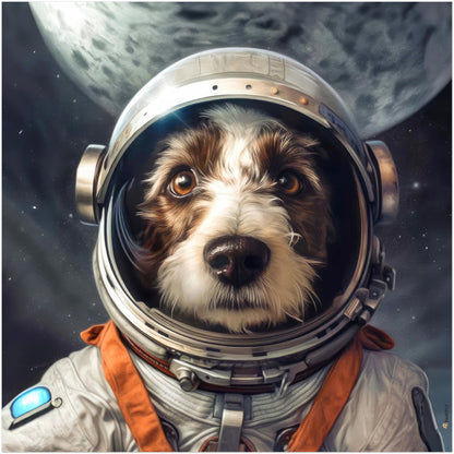 Astronaut Dog Poster