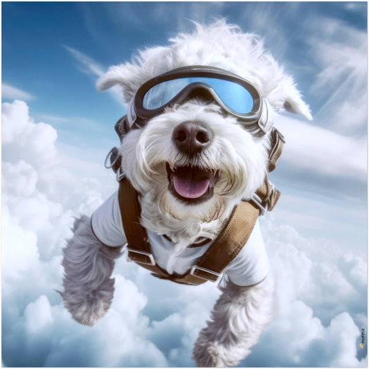 Skydiver Dog Poster