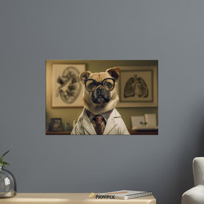 Hund im Doc Dog MH001-Stil, gedruckt auf Premium Poster. Entdecke bei PawPix.de, Haustierporträt, hochwertig, Wallart, Ready to Hang und schnelle Lieferung.
