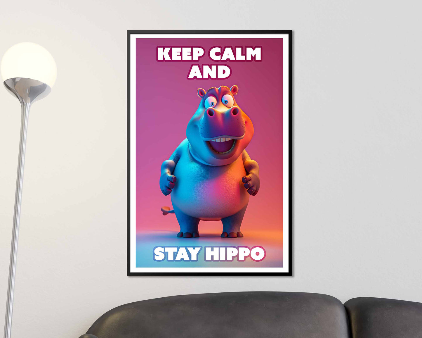 Keep Calm and Stay Hippo - Poster