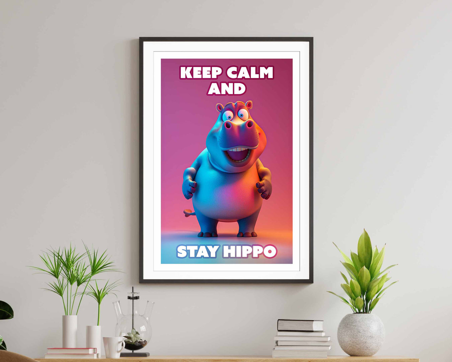 Keep Calm and Stay Hippo - Poster